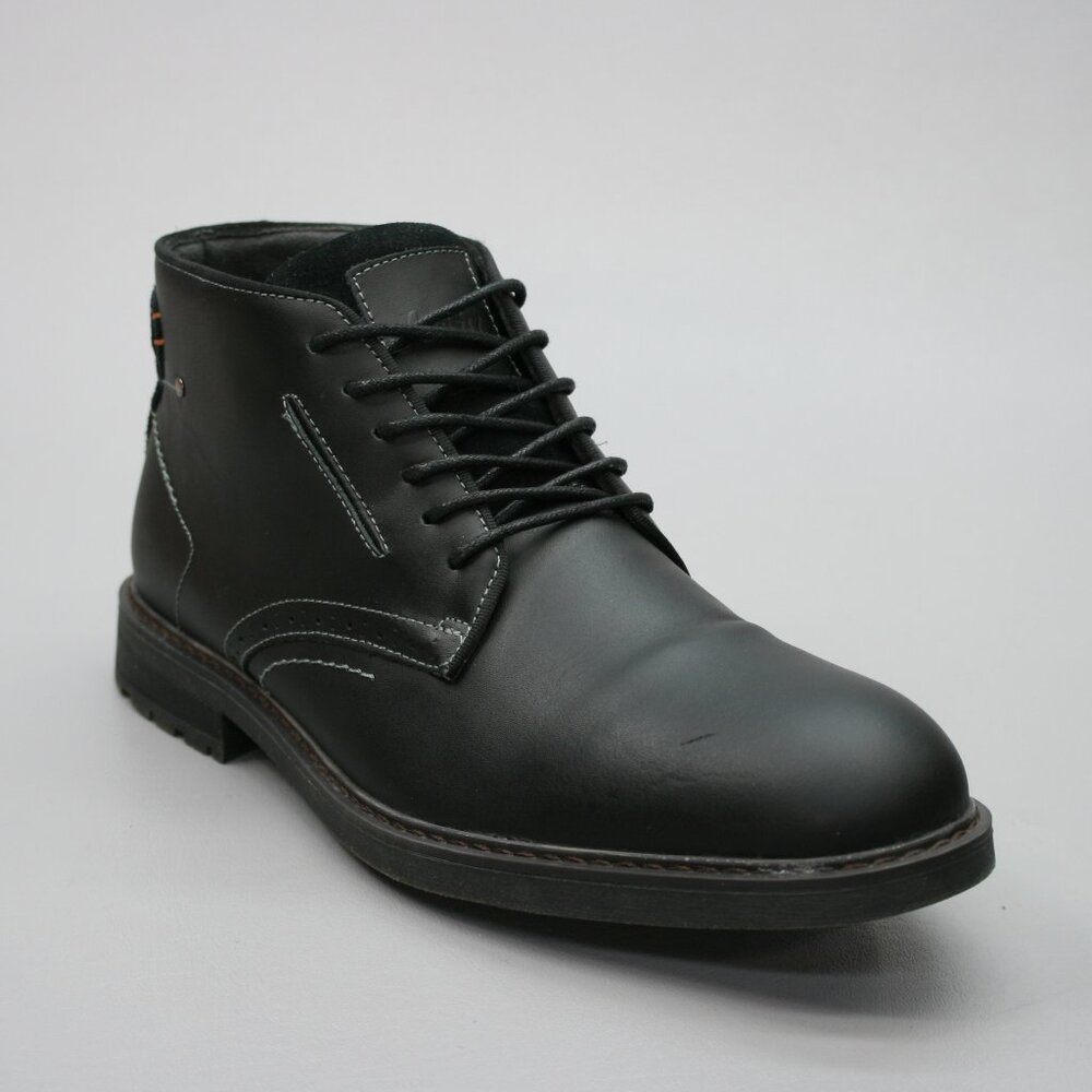 Arkbird Men's 12 Chukka Black Leather Fashion Casual Oxfords Ankle Lace-up Boots